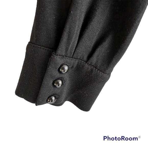 Flying Tomato Black Long Sleeve Ladies Casual Career Braided Neck Dress, L - Picture 6 of 8